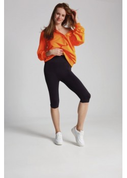 Дамски безшевен клин LEGGINGS MIRELLA MIDI 3/4 BLACK