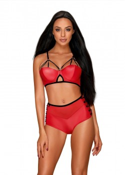 Секси комплект от 2 части Komplet-Leatheria-Red-2-czciowy-Czerwony