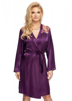 Луксозен секси халат Szlafrok-Shelby-Purple-Purple