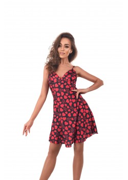 Секси нощница Koszulka-Morgan-chemise-Czarno-Czerwony