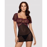 Секси нощница с прашки Koszulka-Sedusia-stringi-GRATIS-Czarny