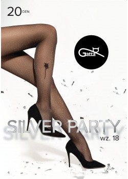 Чорапогащник Rajstopy-Silver-Party-wz18-Nero-Silver